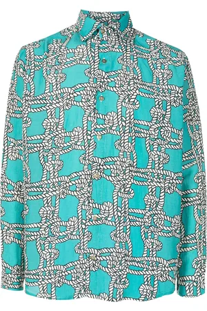 AMIR SLAMA Camisa con nudo estampado