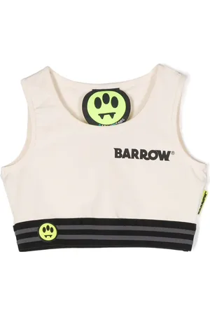 BARROW Top corto con logo estampado