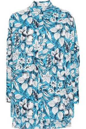 Diane von Furstenberg Camisa Caleb con estampado botánico