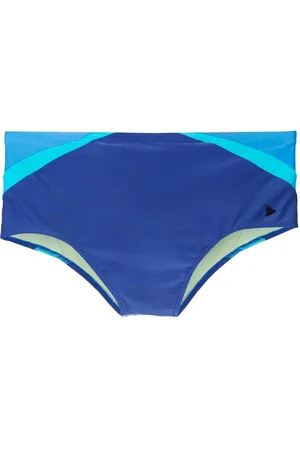 AMIR SLAMA Bañador con aplique del logo y rayas