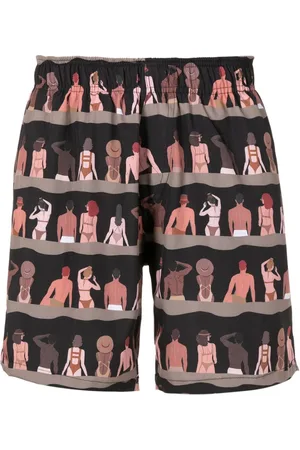 AMIR SLAMA Shorts con motivo gráfico