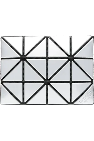 Issey Miyake Tarjetero plegable con motivo geométrico