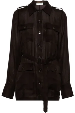 Saint Laurent Vestido corto Saharienne