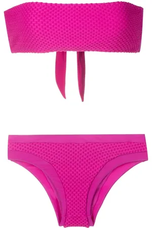 AMIR SLAMA Bikini tipo bandeau texturizado