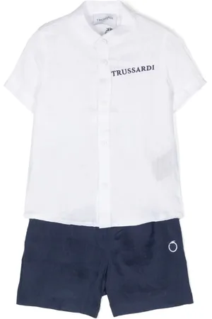 Trussardi Conjunto corto con logo bordado