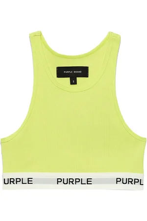 Purple Brand Sujetador deportivo con franja del logo