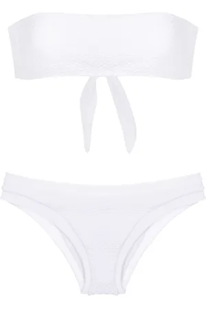 AMIR SLAMA Bikini tipo bandeau texturizado