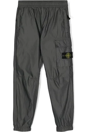 Stone Island Pantalones cargo con aplique Compass