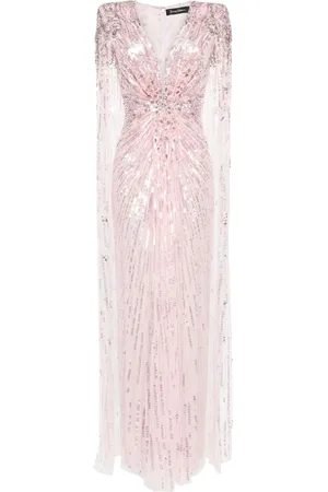 Jenny Packham Vestido de fiesta Gold Rush con lentejuelas