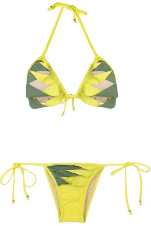 AMIR SLAMA Bikini triangular con aberturas