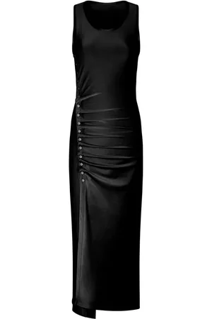 Paco rabanne Vestido midi sin mangas con apliques