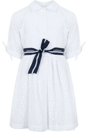 Lapin House Vestido con bordado inglés