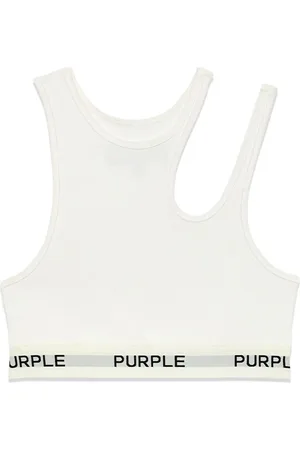 Purple Brand Top corto con aberturas