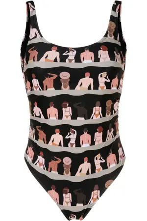 AMIR SLAMA Bañador con estampado gráfico