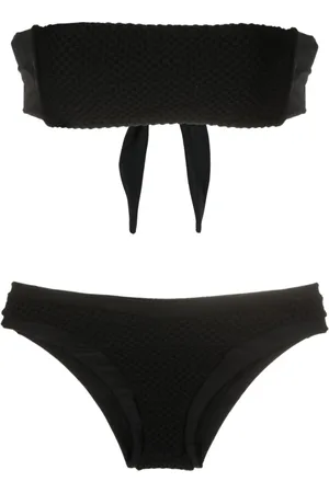 AMIR SLAMA Bikini tipo bandeau texturizado