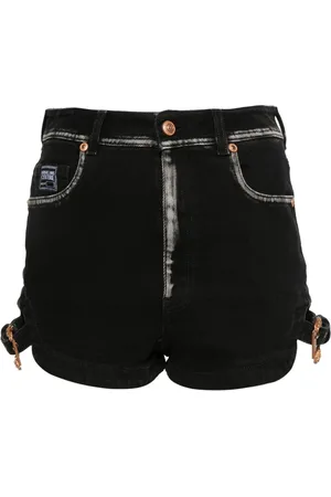 VERSACE Pantalones vaqueros cortos con logo grabado