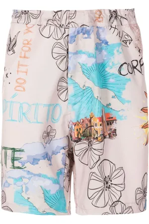 AMIR SLAMA Bermudas con estampado gráfico