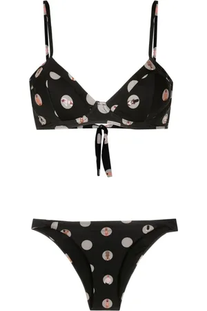 AMIR SLAMA Bikini con estampado gráfico