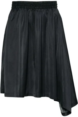 Y-3 Falda a rayas con logo estampado