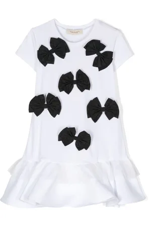 Twin-Set Vestido con peplum y lazo