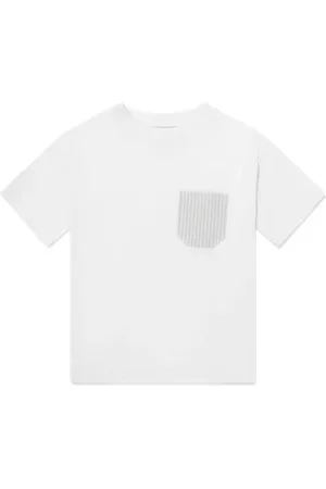 DL1961 Kids Camiseta con bolsillo de parche a rayas