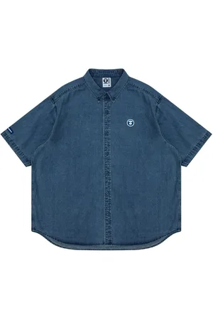 A Bathing Ape Camisa vaquera con aplique del logo