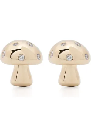 Adina Reyter Pendientes Enchanted Mushroom con diamantes