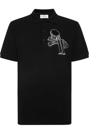 Philipp Plein Polo con detalles de cristales