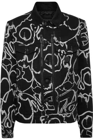 Philipp Plein Chaqueta vaquera con motivo Skull
