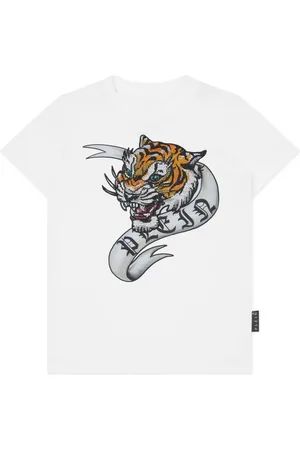 Philipp Plein Camiseta con detalle de cristales