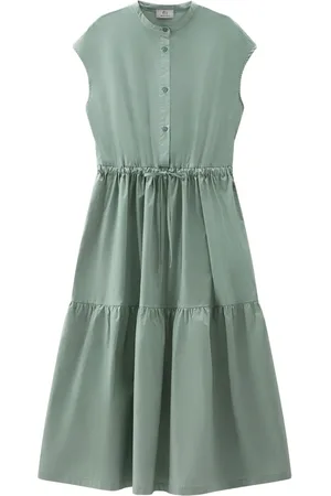 Woolrich Vestido midi a capas escalonadas