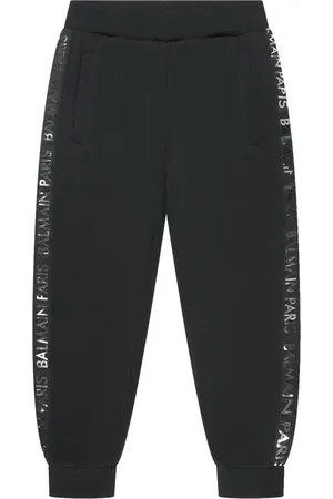Balmain Pantalones de chándal con franja del logo