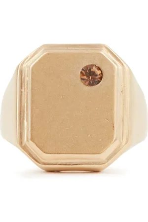 Maison Margiela Anillo de sello en paladio bañado en oro