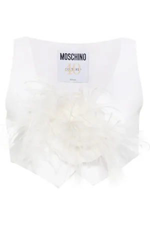 Moschino Chaleco corto con broche floral