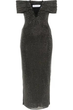 Self-Portrait Vestido largo con detalles de strass
