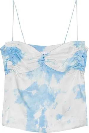 Ganni Top con estampado tie-dye