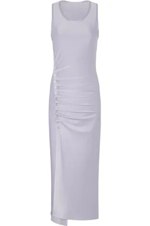 Paco rabanne Vestido midi sin mangas con apliques