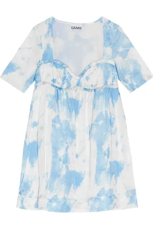 Ganni Vestido corto con estampado gráfico