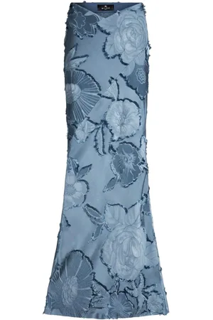 Etro Falda larga con motivo floral