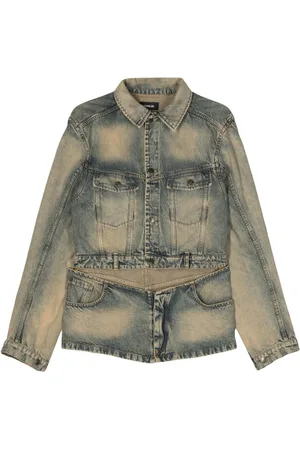 EgonLab Chaqueta vaquera con detalles de cortes