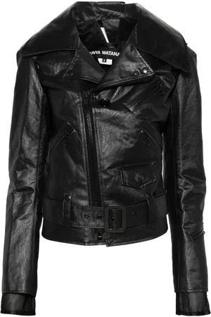 JUNYA WATANABE Chaqueta biker metalizada