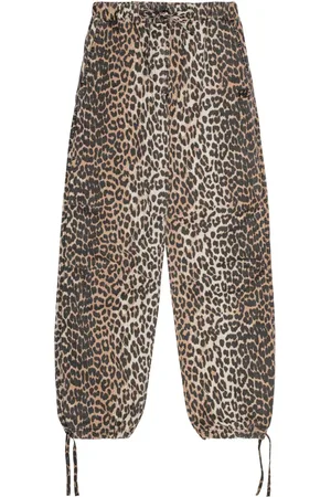 Ganni Pantalones con motivo de leopardo
