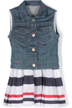 Lapin House Vestido a rayas con capas