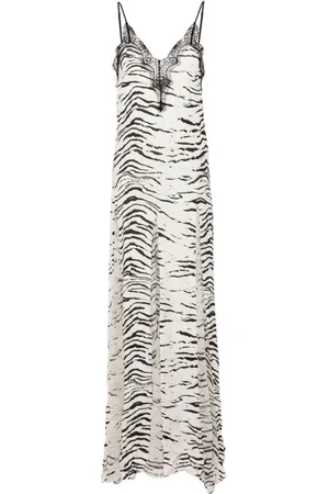 Elisabetta Franchi Vestido largo con animal print