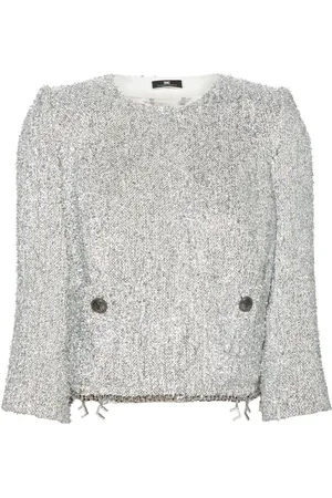 Elisabetta Franchi Chaqueta corta de tweed