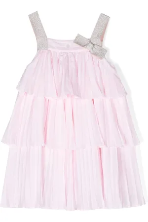 PATACHOU Vestido plisado con detalle de lazo