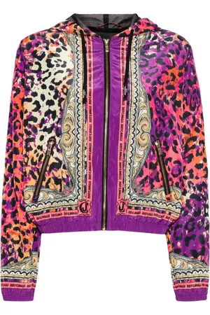 Roberto Cavalli Chaqueta con capucha y motivo de leopardo