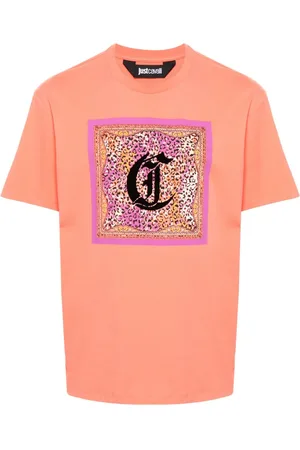 Roberto Cavalli Camiseta con monograma afelpado