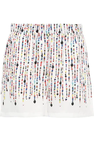 Msgm Shorts con cuentas estampadas