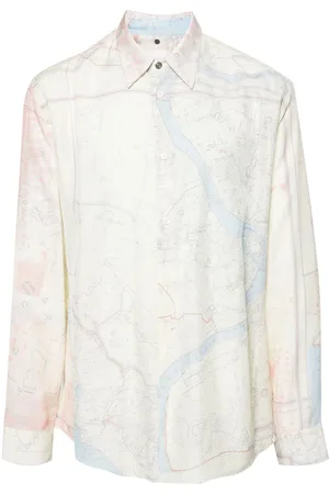 OAMC Camisa con mapa estampado
